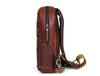 Alvin Leather Backpack - Dark Brown - Aaron Leather Goods