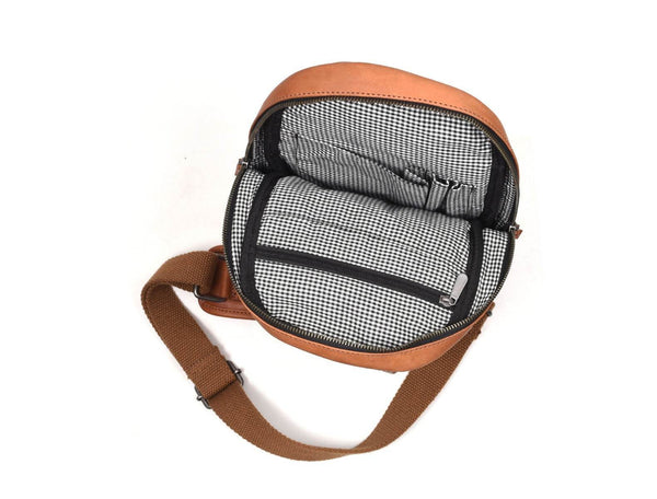 Alvin Leather Backpack - Caramel Brown - Aaron Leather Goods