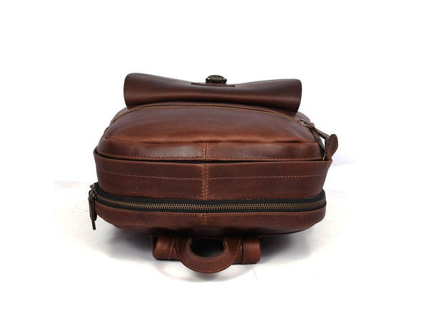 Marseille Leather Backpack – Walnut Brown - Aaron Leather Goods
