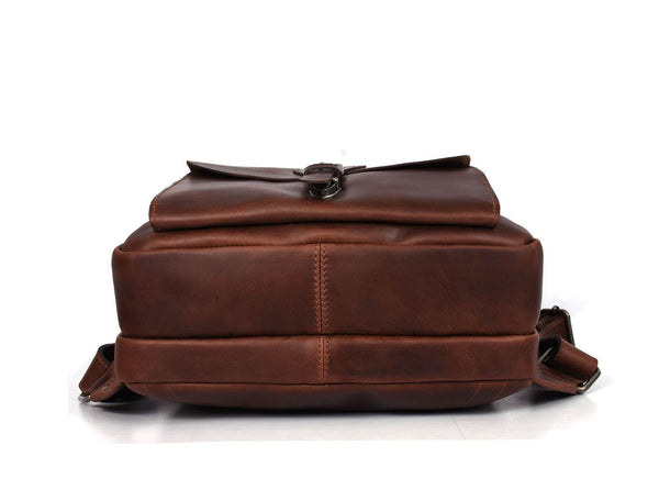 Marseille Leather Backpack – Walnut Brown - Aaron Leather Goods