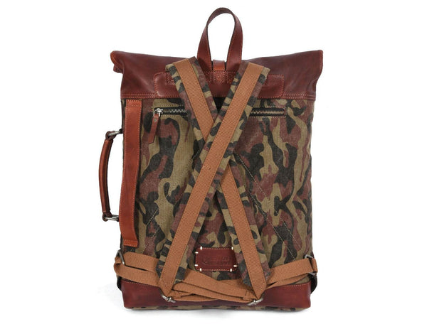 Fargo Camouflage Backpack - Camo Green - Aaron Leather Goods