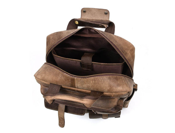Alexander Leather Backpack - Cedar - Aaron Leather Goods