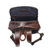 Handcrafted Brown Full-Grain Leather Backpack with Front Buckle Pocket – Vintage Travel Bag by Aaron Leather Goods