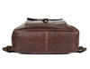 Handcrafted Brown Full-Grain Leather Backpack with Front Buckle Pocket – Vintage Travel Bag by Aaron Leather Goods