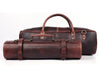 Tuscania Leather Knife Roll & Bag Combo - Walnut Brown - Aaron Leather Goods