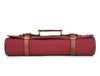 Malaga Canvas Knife Roll - Carmine - Aaron Leather Goods