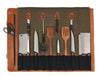 Malaga Canvas Knife Roll & Bag Combo - Moss Green - Aaron Leather Goods