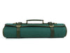 Malaga Canvas Knife Roll - Pine Green - Aaron Leather Goods