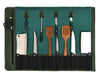 Malaga Canvas Knife Roll - Pine Green - Aaron Leather Goods