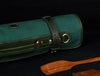 Malaga Canvas Knife Roll - Pine Green - Aaron Leather Goods