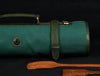 Malaga Canvas Knife Roll - Pine Green - Aaron Leather Goods