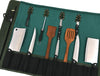 Malaga Canvas Knife Roll - Pine Green - Aaron Leather Goods