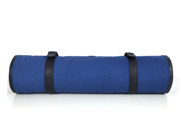 Malaga Canvas Knife Roll - Cobalt - Aaron Leather Goods