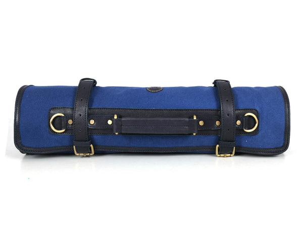 Malaga Canvas Knife Roll - Cobalt - Aaron Leather Goods