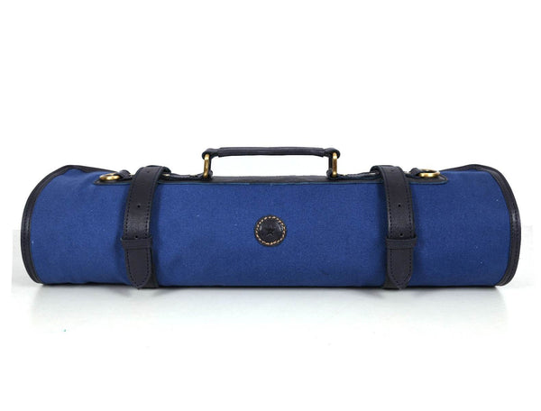 Malaga Canvas Knife Roll - Cobalt - Aaron Leather Goods