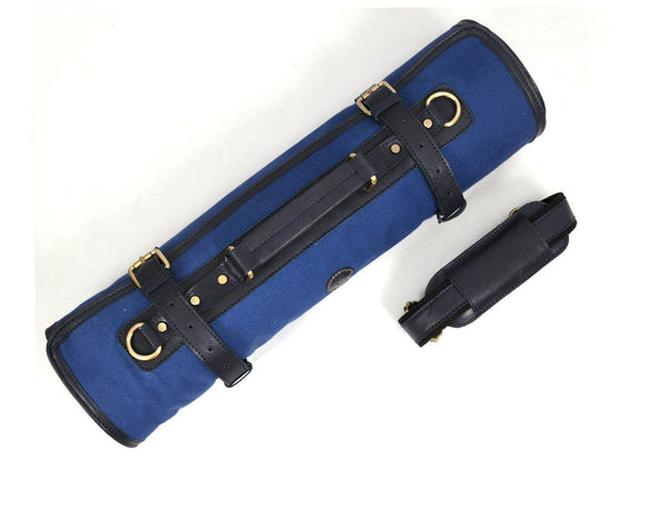 Malaga Canvas Knife Roll - Cobalt - Aaron Leather Goods