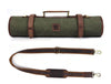 Malaga Canvas Knife Roll - Olive Green - Aaron Leather Goods