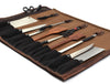 Malaga Canvas Knife Roll - Coffee - Aaron Leather Goods