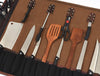 Malaga Canvas Knife Roll - Coffee - Aaron Leather Goods