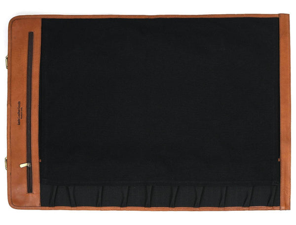 Malaga Canvas Knife Roll - Raven Black - Aaron Leather Goods