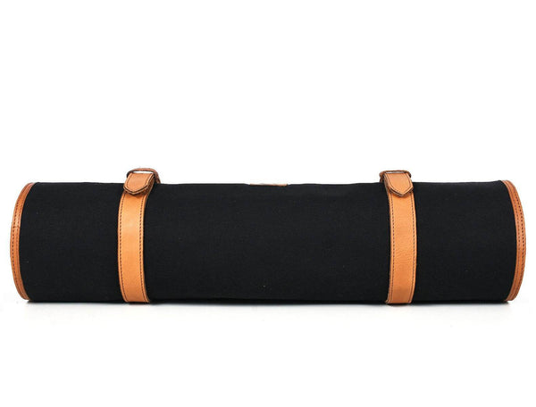 Malaga Canvas Knife Roll - Raven Black - Aaron Leather Goods