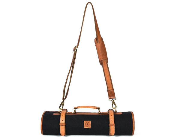 Malaga Canvas Knife Roll - Raven Black - Aaron Leather Goods
