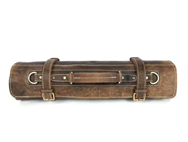 Tuscania Leather Knife Roll - Cedar - Aaron Leather Goods