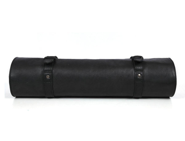 Tuscania Leather Knife Roll - Black - Aaron Leather Goods