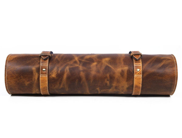 Tuscania Leather Knife Roll - Crunchy - Aaron Leather Goods