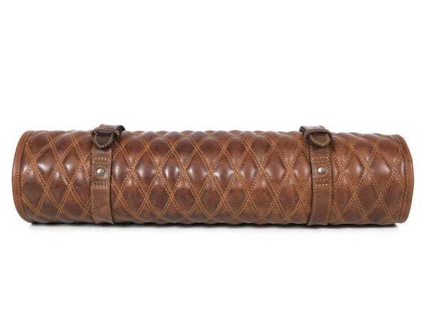 Arctic Blade Quilted Leather Knife Roll - Sienna - Aaron Leather Goods