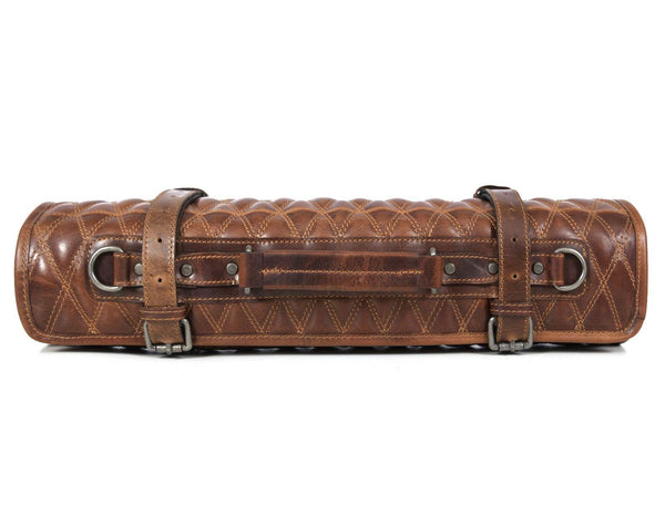 Arctic Blade Quilted Leather Knife Roll - Sienna - Aaron Leather Goods