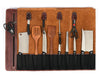 Tuscania Leather Knife Roll & Bag Combo - Walnut Brown - Aaron Leather Goods