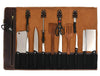 Tuscania Leather Knife Roll - Hickory Brown - Aaron Leather Goods
