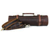 Tuscania Leather Knife Roll - Hickory Brown - Aaron Leather Goods