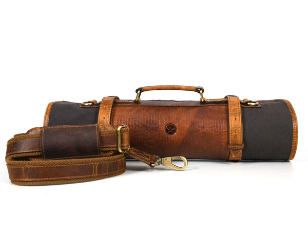 Marchena Canvas Knife Roll - Grey - Aaron Leather Goods