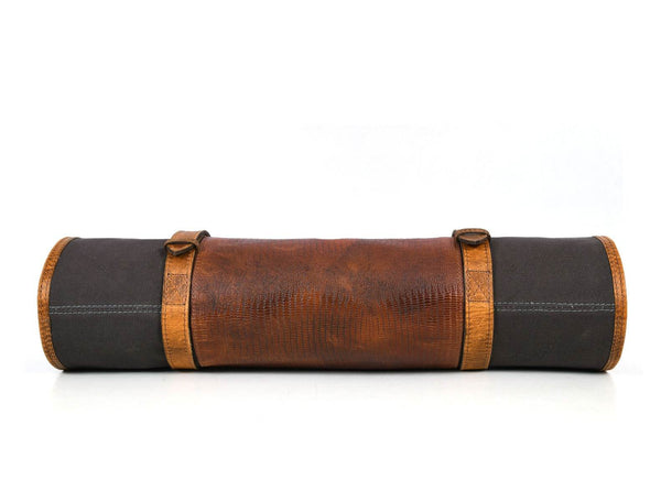 Marchena Canvas Knife Roll - Grey - Aaron Leather Goods
