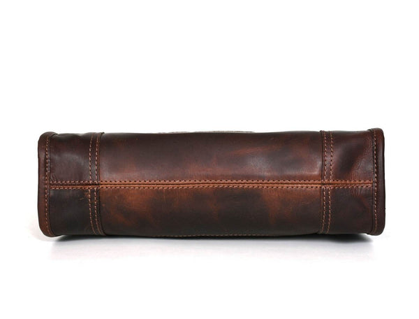 Madison Ladies Handmade Bag - Dark Brown - Aaron Leather Goods