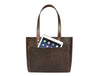 Charlotte Travel Tote Bag Combo - Walnut Brown - Aaron Leather Goods