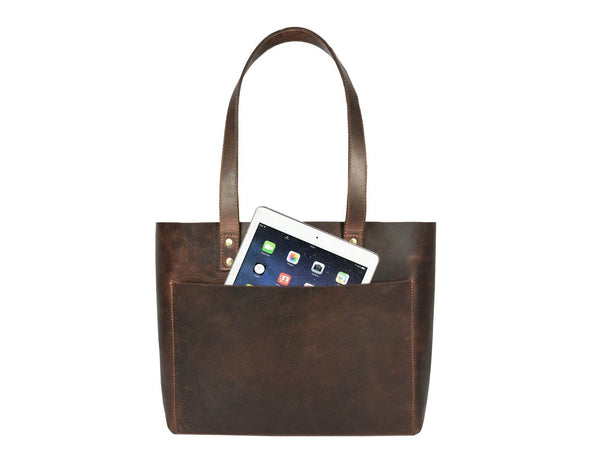 Charlotte Travel Tote Bag Combo - Walnut Brown - Aaron Leather Goods