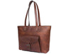Velour Leather Tote Bag - Aaron Leather Goods