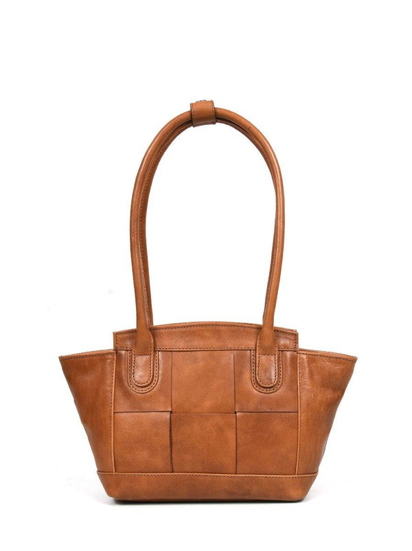 Ajo Leather Tote Bag - Caramel Brown - Aaron Leather Goods