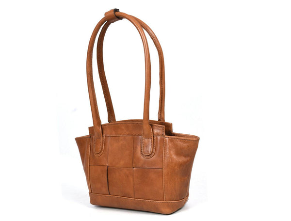 Ajo Leather Tote Bag - Caramel Brown - Aaron Leather Goods