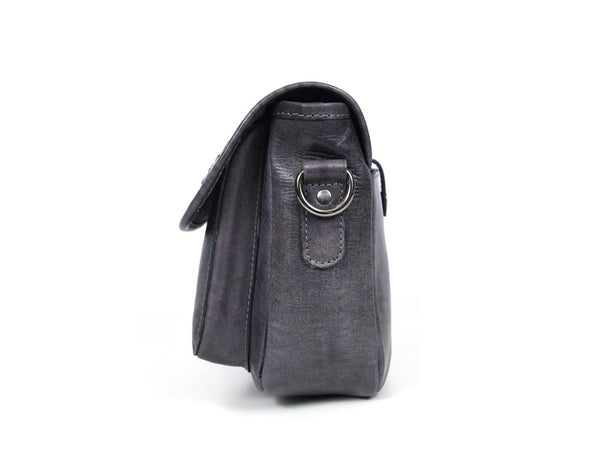 Caravaca Leather Crossbody Bag - Spruce Blue - Aaron Leather Goods