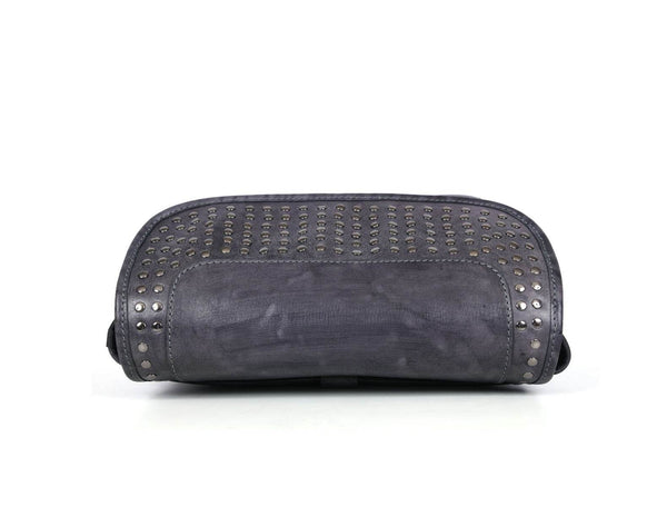 Caravaca Leather Crossbody Bag - Spruce Blue - Aaron Leather Goods