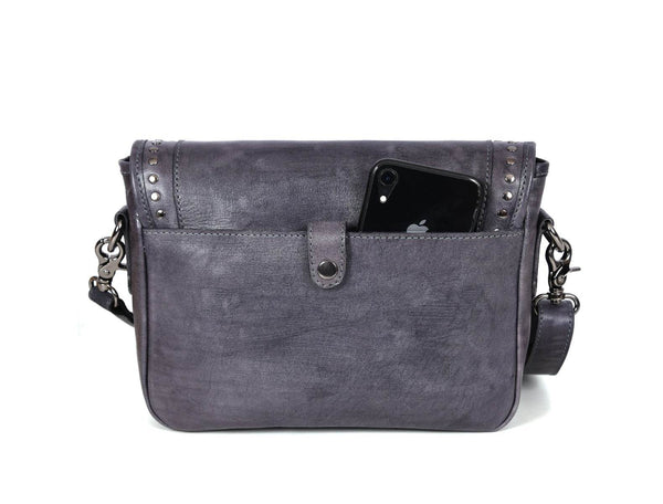 Caravaca Leather Crossbody Bag - Spruce Blue - Aaron Leather Goods