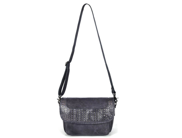 Caravaca Leather Crossbody Bag - Spruce Blue - Aaron Leather Goods