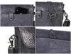 Caravaca Leather Crossbody Bag - Spruce Blue - Aaron Leather Goods