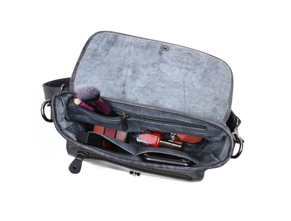 Caravaca Leather Crossbody Bag - Spruce Blue - Aaron Leather Goods