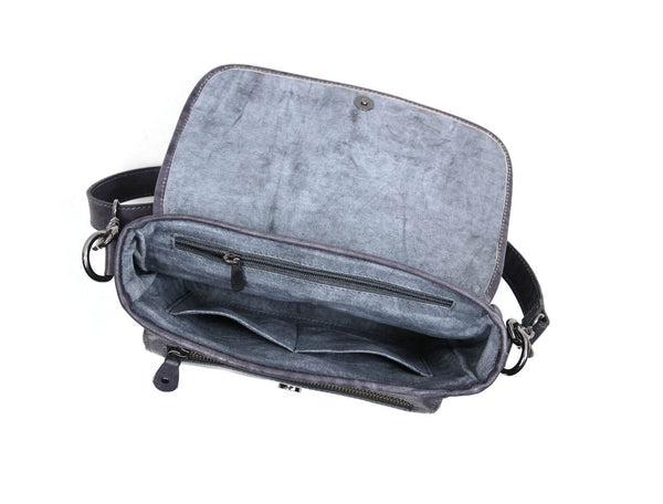 Caravaca Leather Crossbody Bag - Spruce Blue - Aaron Leather Goods