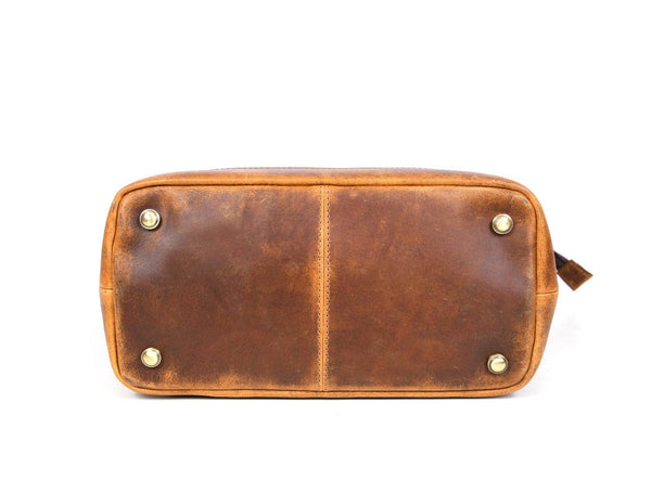 Mieres Travel Tote Bag – Chestnut - Aaron Leather Goods
